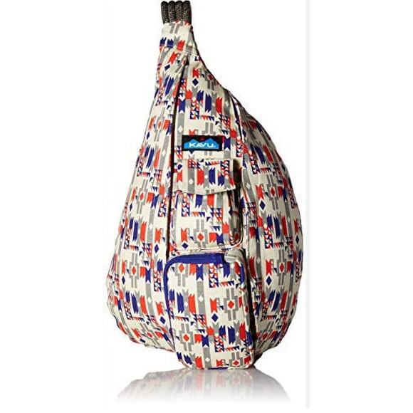 KAVU Original Rope Bag Aztec Geometric Crossbody Backpack - Picture 1 of 9